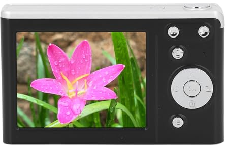 RASTKY Appareil Photo Numérique Haute Définition 50MP 4K avec Lumière de Remplissage Zoom 16X pour Appareil Photo Compact étudiant, écran ABSDisplay (Black) (Black)