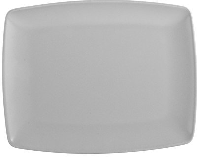 H&H Boston Set 6 Piatti Rettangolari, Stoneware, Grigio, 25x15 cm