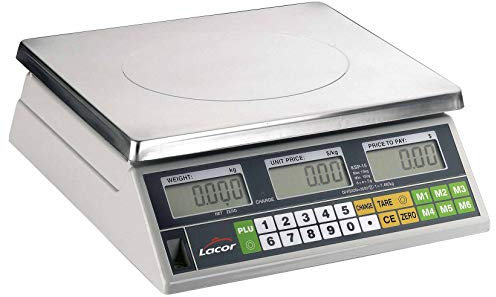 LACOR - 61730 - Bascula Electronica con Base Cuadrada 30kg