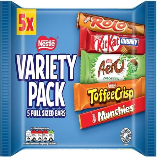 Nestle Variety Mixed Chocolate Bar Multipack, 264 g (Total 6 Bars)
