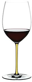 RIEDEL Fatto A Mano Cabernet/Merlot, Einzelpackung, klares u. gelbes Kristallglas, handgefertigt