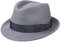LIERYS Classic Wool Trilby Damen/Herren - Hut aus Wollfilz - Outdoorhut wasserabweisend - Regenhut Packable (knautschbar) - Filzhut Fedora Sommer/Winter grau M (56-57 cm)