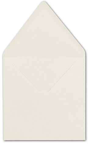 100 Quadratische Briefumschläge Naturweiß 15,5 x 15,5 cm 110 g/m² Nassklebung Post-Umschläge ohne Fenster ideal für Weihnachten Grußkarten Einladungen von Ihrem Glüxx-Agent