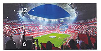 FC Bayern München Wanduhr mit Darstellung der Allianz Arena