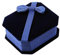 JKJF Schmuck Etui Samt Box Geschenk Verpackung Schachtel mit Schleife für Halskette Ohrring Anhänger Ring Armband - Blau