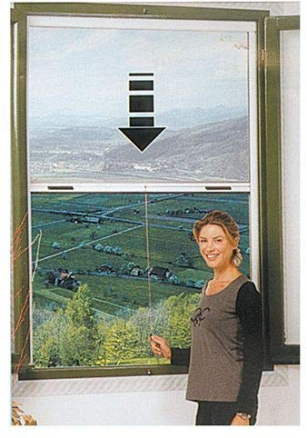 Moustiquaire enroulable verticale (140 x 170 cm, marron RAL 8017)