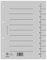DONAU 8610001-13 100er Pack Trennblätter, Farbe: Grau/ Karton-Register überbreit Aus Recycling-Karton 250 g/qm mit Linienaufdruck für DIN A4 4-Fach Lochung Trennlaschen Trennblätter Ordner Register