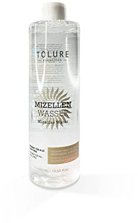 Tolure Cosmetics - Mizellen Wasser 400 ml - Praktische Reinigung für alle Hauttypen - Entfernt selbst wasserfestes Make-up