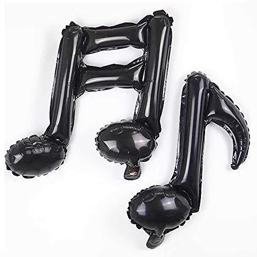 ANCLLO Folienballons mit Musiknoten, für Partydekorationen, Neujahrsballons, Partydekorationen, Duschdekorationen (16. und 8. Noten), 6 Stück