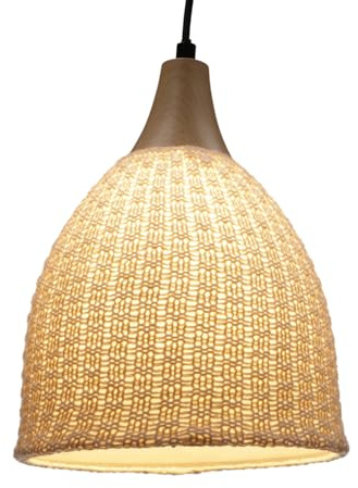 Moderne Deckenleuchte aus gestrickter Baumwolle, rund, Nemuro weiß | Sanftes Licht, gemütliche Atmosphäre, vielseitig einsetzbar, stilvolles Design