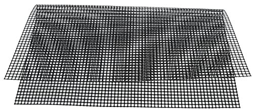 Parrilla de barbacoa de malla antiadherente parrilla de barbacoa estera de malla reutilizable resistente al calor accesorios de barbacoa para hornos de parrilla eléctricos de gas(Negro40 * 33cm)