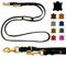 Hundeleine Fettleder Messing kleine Hunde/große Hunde 2m / 2,40m / 2,80m / 3,50m / 5m Doppelleine verstellbar (2m X 8mm, Schwarz)