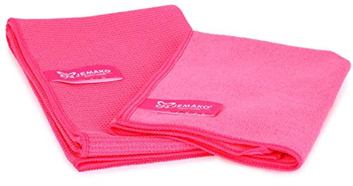Jemako Set Trockentuch Geschirrtuch groß 45x80 cm mit Profituch Plus S inkl. Wäschenetz (Sinland), (Pink)