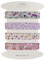 Set von 4 bedrucktes Baumwoll schrägband - Mehrere Farben erhältlich - Set von sehr guter Qualität - 2 Meter pro Farbe - 100% Baumwolle. (Set B)