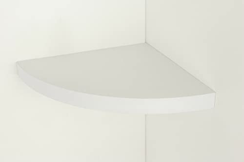 NIGMA® Floating Shelf, Wall Shelf for Photos, Decorations | Living Room, Kitchen, Hallway, Bedroom, Bathroom (Corner, Cream)