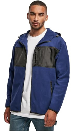 Urban Classics Herren Hooded Micro Fleece Jacket 4XL spaceblue