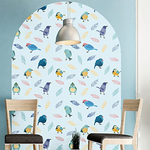 Papier peint intissé pré-encollé fresques géants - ARCHE DES OISEAUX - adhésif décorative - 87x60cm