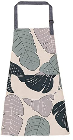 FAIRYGATE Kitchen Aprons for Women Canvas Work Bib for Men with Adjustable Strap and Large Pockets Kitchen Cooking Baking Chef Apron A3919