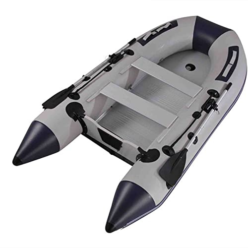FJAUOQ Schlauchboot für Wave Geeignet Freizeitboot Paddelboot Motorboot Angelboot mit 2 Sitzbänken Alu Boden Paddel Pumpe Reparaturset Tasche aufblasbar PVC,270x145