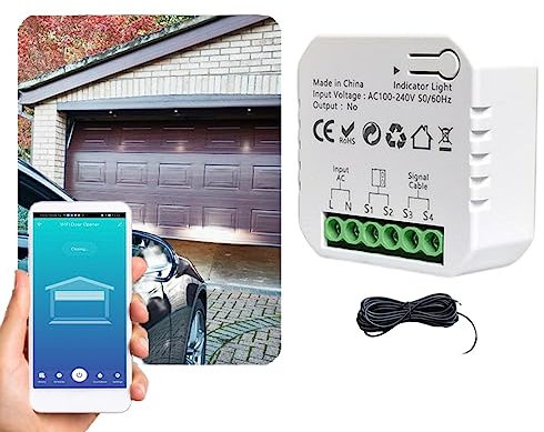 Kit de contrôle de Porte de Garage Intelligent pour Zigbee, ouvre-Porte de Garage contrôlable par Alexa Via l'application, Compatible avec Alexa et Home, hub requis