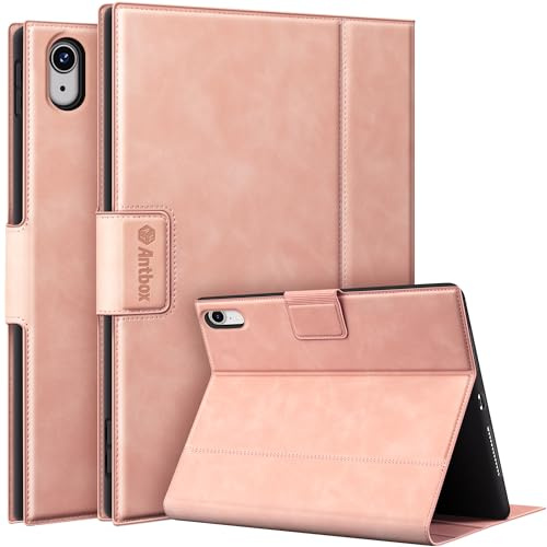 Antbox PU Leder Hülle für iPad 10. Generation 10,9 Zoll 2022 mit stifthalter Apple Pencil Halter Auto Schlaf/Wach Funktion Smart Schutzhülle