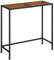 CADUKE Table console longue, 80 x 30 x 80 cm, table de couloir, table basse, table console étroite avec cadre en métal noir pour entrée, salon, marron rustique