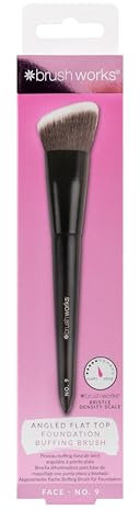 Brushworks No. 9 Angled Flat Top Foundation Buffing Brush