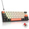 iRoboosta Tastiera meccanica da gioco arancione, 60%, switch rosso RGB 60%, piccola tastiera cablata a 61 tasti, tasti in PBT, mini tastiera anti-ghosting per giochi/ufficio (61 carbonio)