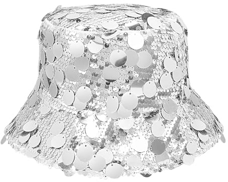 MILAKOO Party Eimer Hut Glänzend Glitter Bucket Hut Bling Sparkly Holographische Hüte Retro Party Cap für Männer Frauen