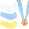 3 Paar Sport Armstulpen Kinder,Atmungsaktiv Armstulpen Sommer,Anti-UV Kompressions Armstulpe,Unisex Arm Sleeve Gaming,für Jungen Mädchen Volleyball Basketball Armschoner(Gelb Blau Weiß)