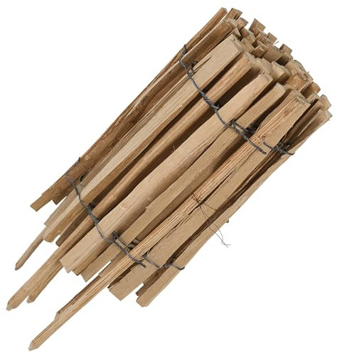 Natursache I Staketenzaun I Flexibler Zaun zum Stecken I Rollboarder I Gartenzaun I Begrenzungszaun Holz I Rollzaun I Holzzaun I Beetumrandung Holz I Steckzaun für Garten I Zaun Garten (0,5 x 3m)