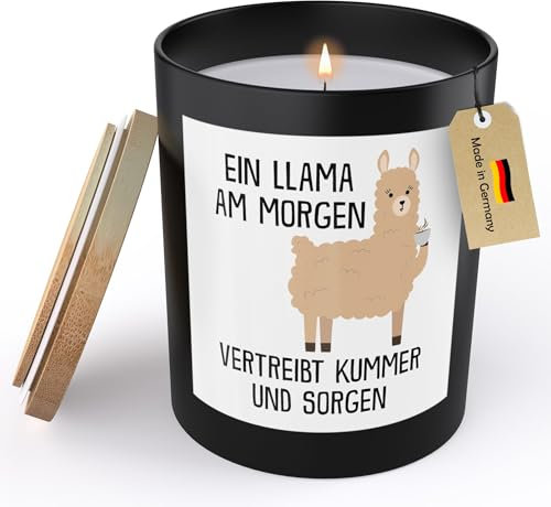 22Feels Lustige Spruchkerze Frauen Llama Sojawachs Kerze im Glas Handgemacht mit Spruch Humor Frech Candle Duft Deko Vegan Nachhaltig Nachhaltig - ZITRUS