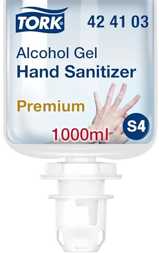 Tork Händedesinfektionsgel S4, Desinfektionsmittel ohne klebrige Rückstände, 6 × 1.000 ml, 424103
