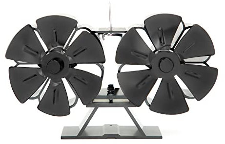 EAJORN Verbesserter Ventilator 12 mit 2 Motoren, Ofenventilator, Heizungsherd