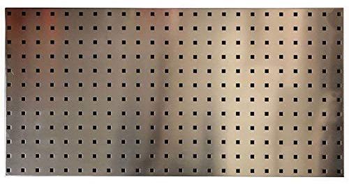 Edelstahl-Stecktafel, Wand-Werkzeug-Aufbewahrungs-Organizer für Garage, Wandsteuerung, Nagelplatte, Aufbewahrungsbox mit Standardgröße 90 x 45 cm, Fotofarbe