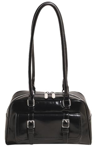 AMZLORD Umhängetasche for Damen mit mehreren Taschen, Boston-Einkaufstasche, PU-Leder, einfarbig, Bowling-Tasche, Reißverschluss-Handtasche for Geschäftsreisen
