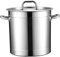 Olla de Acero Inoxidable Olla de acero inoxidable con tapa, cazuela para sopa, estofado de sopa, 20 l