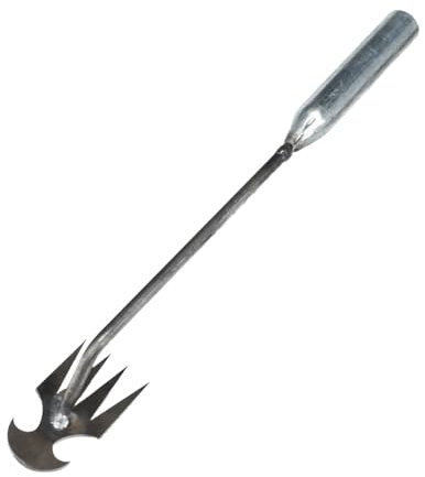 Arrache Mauvaise Herbe, Désherbeur Manuel Acier Inoxydable, Scarificateur Manuel Arrache Pissenlit Couteau Désherbeur Outil de Râteau de Désherbage Tire Racine Outils Jardinage Grattoir (Argent court)