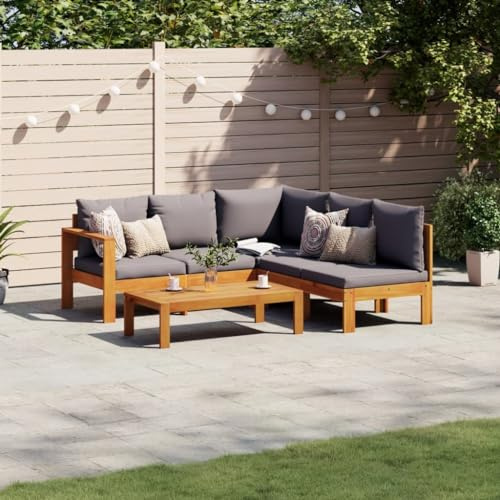 Festnight Ecklounge Balkon Lounge Klein Gartenlounge Set Holz Lounge Möbel Outdoor Balkonmöbel Kleiner Balkon Sofa Ecksofa Terrassenmöbel Gartenmöbel Loungemöbel Massivholz Akazie