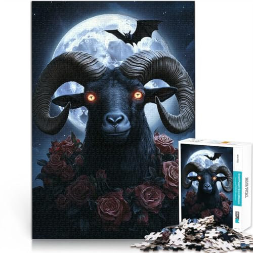 Quizspiel Schwarze Ziege 2000-teiliges Puzzle für Teenager 70x100cm denn eignet ganze Familie Geeignet ab 14 Jahren