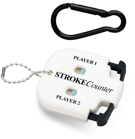 Mirrwin 2 Stück Golf Ergebnis Zähler, Golf Scorer Zähler mit 2 Karabiner Golf Ergebnis Indikator Handzähler zähler Spieler Schlagzähler mit Schlüsselkette für 2 Players Score Counters