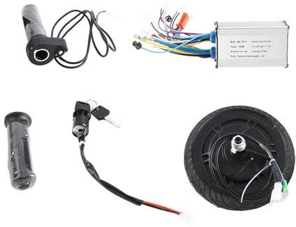 Generic Electric Conversion Kit, 24V 350W Metal Wheel Brushless Hub Motor Kit 200mm Motor Diameter Electric Scooter for 8inch Scooter