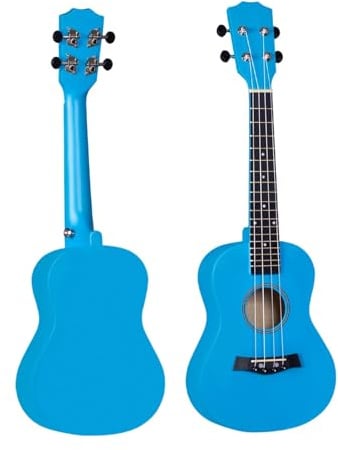 Ukulele 21/23 Zoll Profi Ukulele Aus Mattem Lindenholz Anfänger Viersaiten Musikinstrument(Type 11)