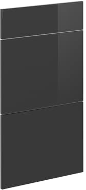 Vicco Küchenfront R-Line, Anthrazit Hochglanz, 39.6 x 70.4 cm | Möbelfront für den Schubladenunterschrank, passend für R-Line Küchenschränke zur einfachen Montage