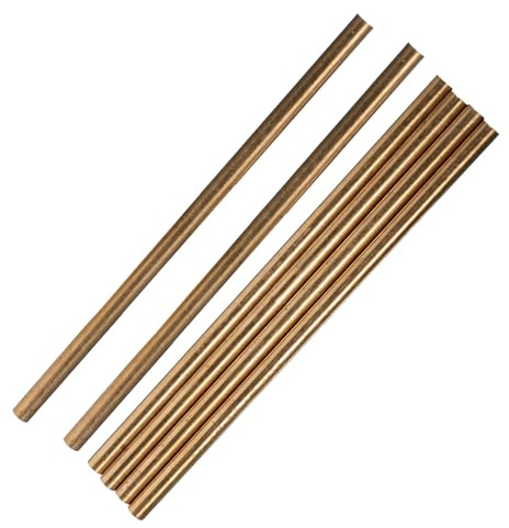 Ipetboom Rivets Tiges de 4x0,12 Pouce Lot de 6 en Laiton Massif pour Manche de Couteau Réparation et Bricolage