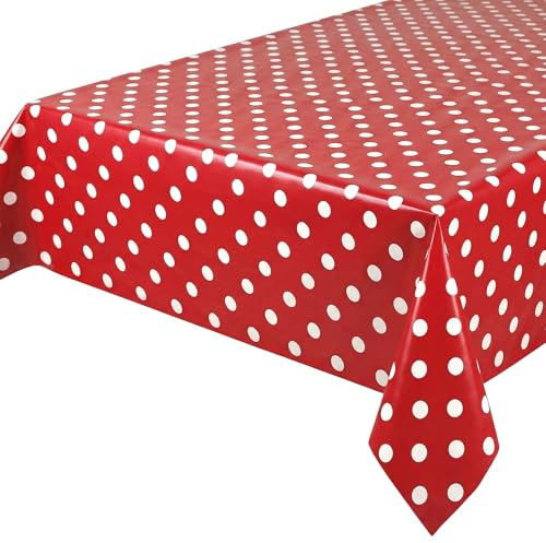 BEAUTEX Tischdecke abwaschbar Wachstuchtischdecke Rot Eckig 140x160 | wasserabweisend, zuschneidbar, ideal als Basteltischdecke, Maldecke für Kinder sowie für Balkon und Garten, pflegeleicht