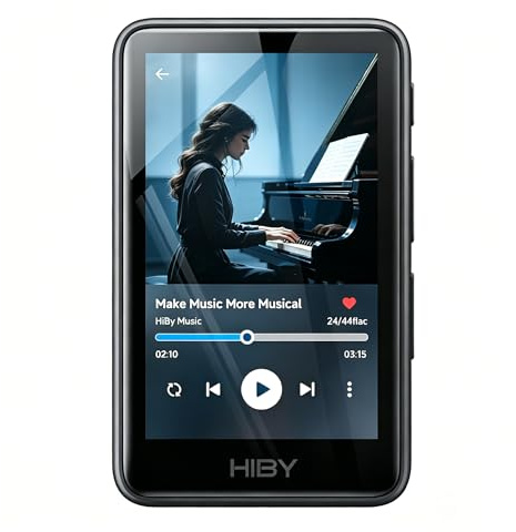 HiBy Music R1 Bluetooth MP3 Player with Touchscreen, Hi-Res Audio & Wireless Dual Certified, Supports Tidal & Qobuz Streaming, LDAC, Expandable Storage up to 2TB, 15-Hour Playtime