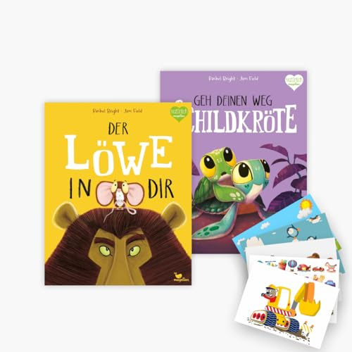Das Bilderbuch-Set: Der Löwe in dir + Geh deinen Weg, Schildkröte + 1 exklusives Postkartenset