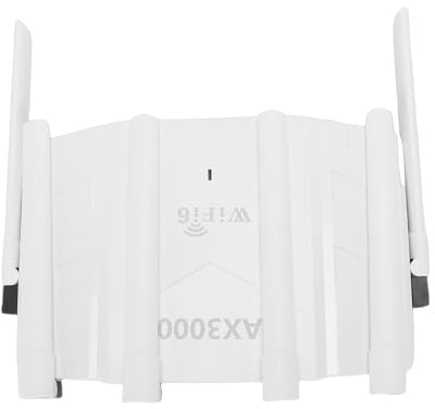 FILFEEL Router WiFi 6 Dual Band con Supporto Mesh Processore Quad-.7GHz da 3000 Mbps 6 Antenne Ad Alto Guadagno Porte Gigabit per Reti Domestiche e di Piccole Imprese (Spina europea)