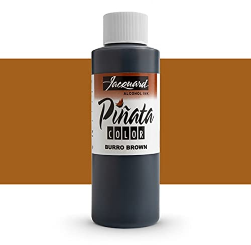 Jacquard Pinata Alcohol Ink - Burro Brown - Professional and Versatile Ink that Produces Color Saturated and Acid-Free Results - 4 Fluid Ounces - Made in The USA